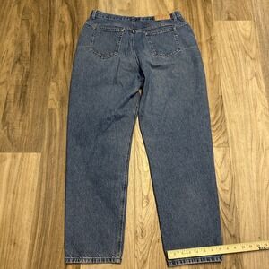 Liz Claiborne High Rise Classic Fit Blue Wash Denim Long Jeans Women's 16 34X30"